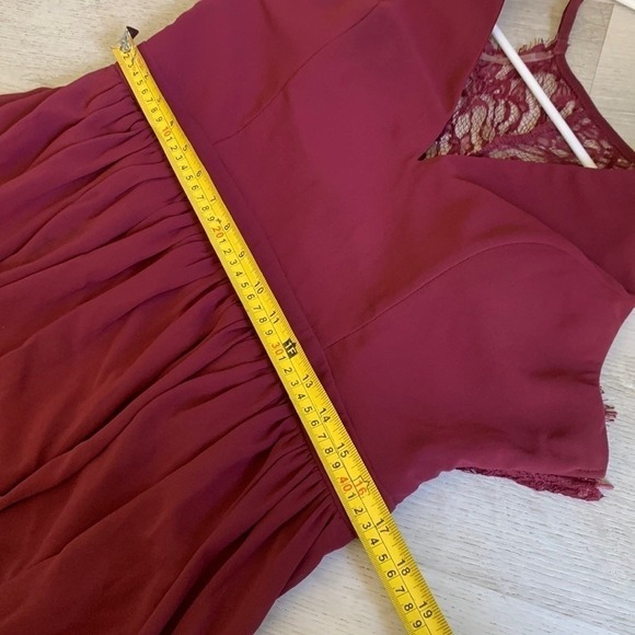 Lulus love spell lace‎ back maxi dress size XL maroon party wedding bridesmaids - Picture 6 of 17